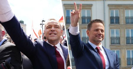 Policja podsumowuje marsze Trzaskowskiego i Nawrockiego