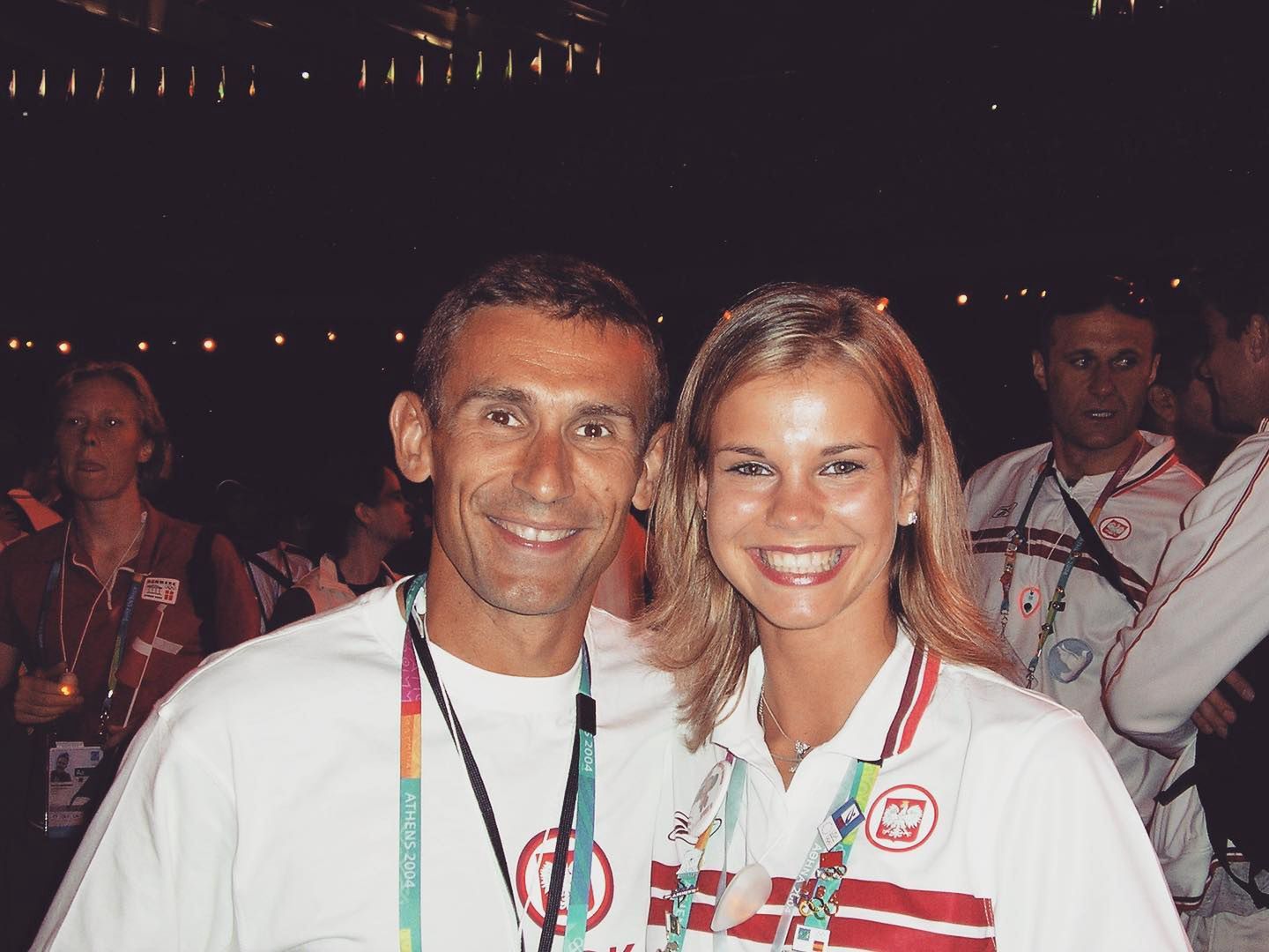 Justyna Banasiak z Robertem Korzeniowskim w 2004 r.