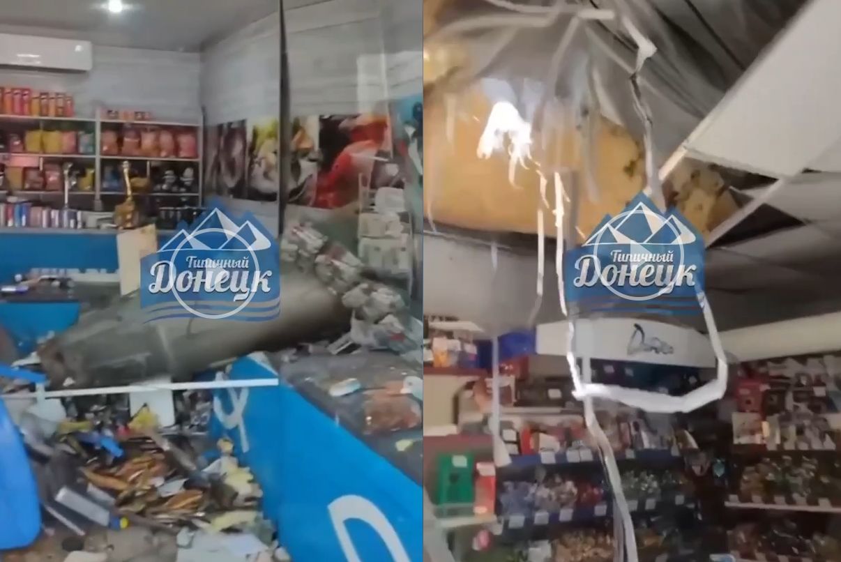 Rosyjska bomba spadła na sklep. Cudem nie doszło do tragedii