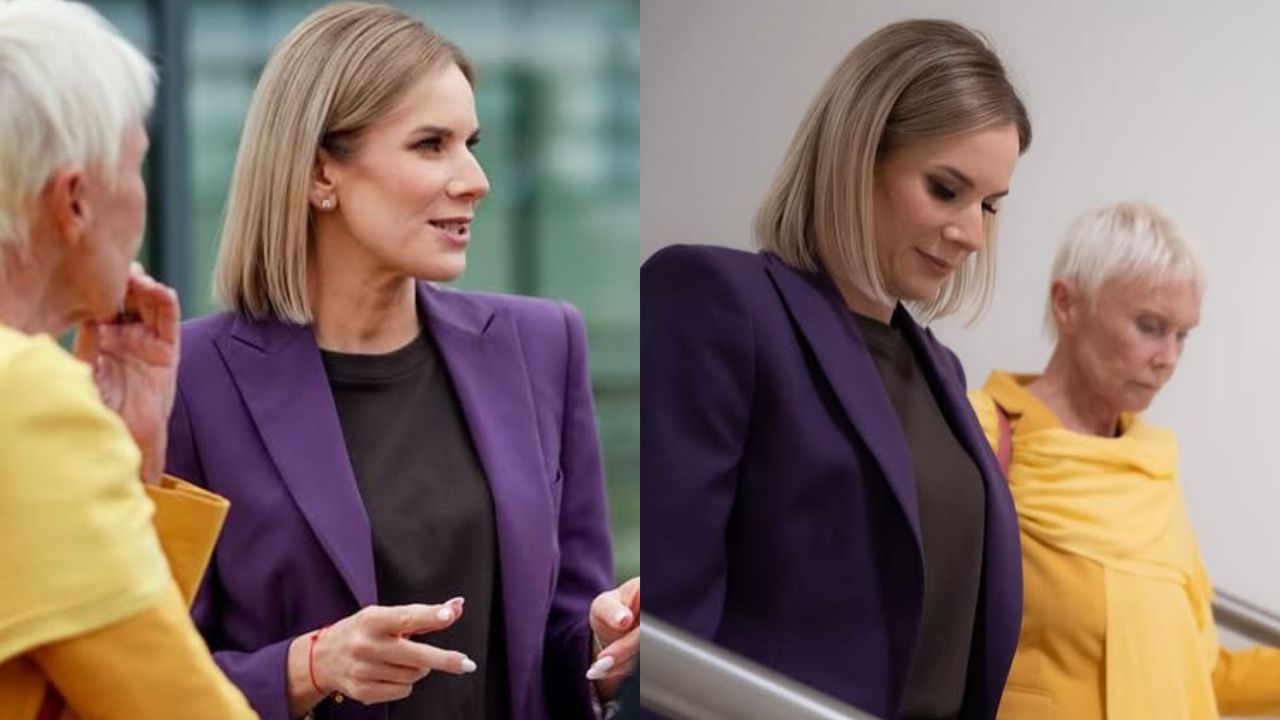Marta Nawrocka spotkała się z Błaszczyk w klinice. Zagrała intensywnym fioletem