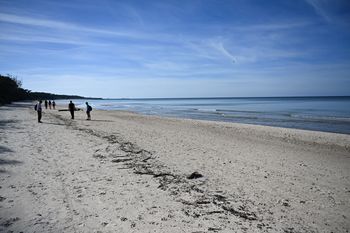 Mazut na plażach w Ustce. "Całe buty były brudne i już plamy zostały"