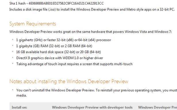 Wymagania nowego Windowsa (Fot. Microsoft.com)