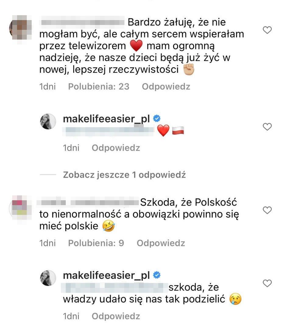 Odpowiedzi Kasi Tusk na komentarze internautów