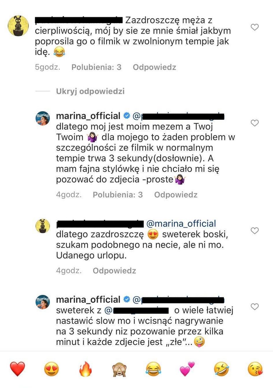 Marina wdała się w dyskusję z fanką
