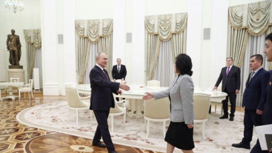 Minister spraw zagranicznych Korei Północnej Choe Son-hui spotkała się z Władimirem Putinem