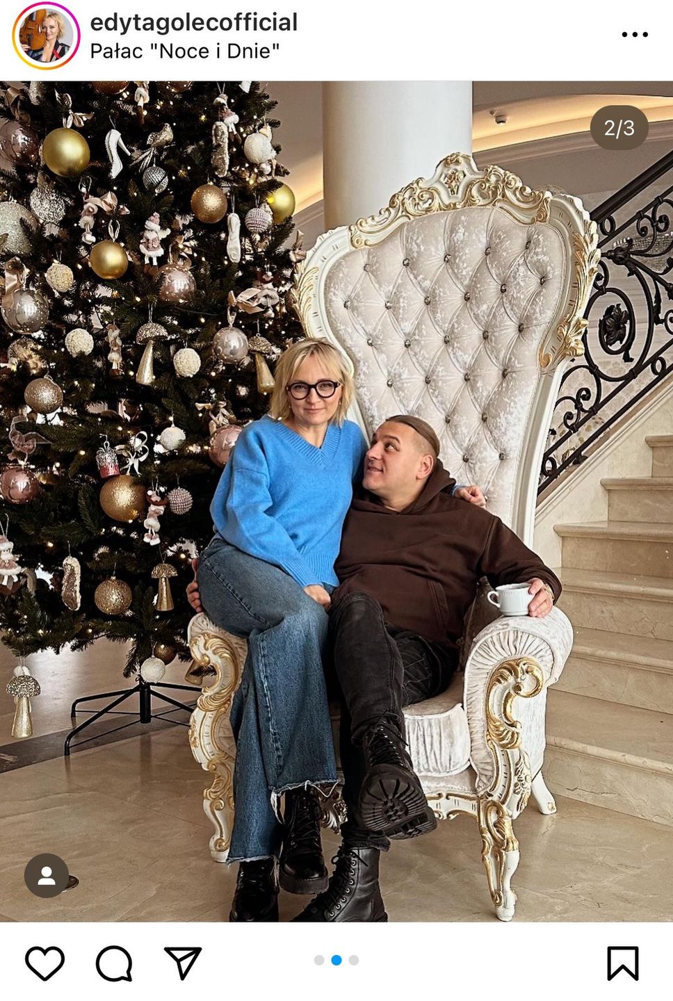 Edyta Golec na uroczym zdjęciu z mężem