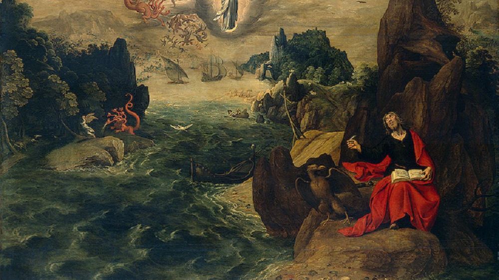 Wizja św. Jana na Patmos, obraz Tobiasa Verhaechta z 1598 r.