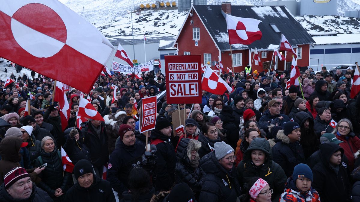Greenland And Europe Hope To Avert U.S. Intervention To Acquire Greenland
NUUK, GREENLAND - JANUARY 17: People hold Greenlandic flags and placards as they gather by the United States Consulate to march in protest against U.S. President Donald Trump and his announced intent to acquire Greenland on January 17, 2026 in Nuuk, Greenland. Greenlandic, Danish and other European leaders are hoping they can still avert an intervention by the United States to forcefully acquire the island as U.S. President Donald Trump continues to insist the U.S. must have Greenland, suggesting even by military means if necessary. (Photo by Sean Gallup/Getty Images)
Sean Gallup
bestof, topix