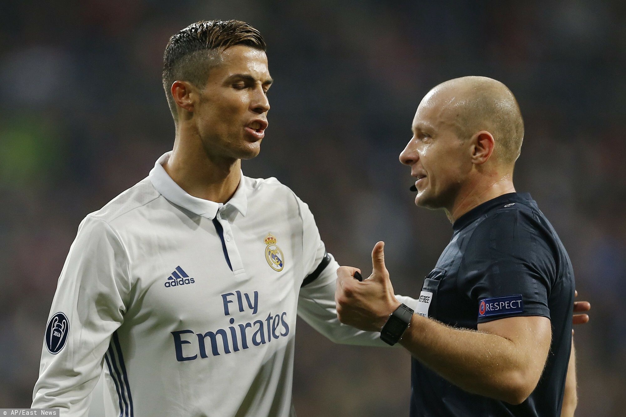 Szymon Marciniak i Cristiano Ronaldo