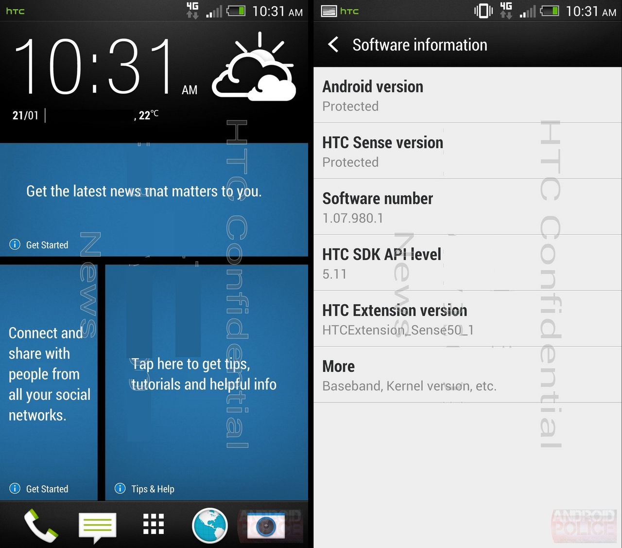 HTC M7 i Sense 5.0 (fot. Android Police)