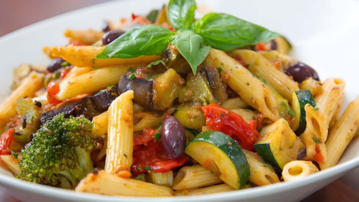 Makaron z warzywami