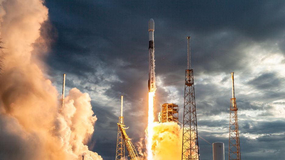 A SpaceX Falcon 9 rocket is lifting off from pad 40 at the Cape Canaveral Space Force Base, carrying the Turkish Satellite Turksat 6A to Geo-Synchronous orbit. (Photo by Manuel Mazzanti/NurPhoto via Getty Images)