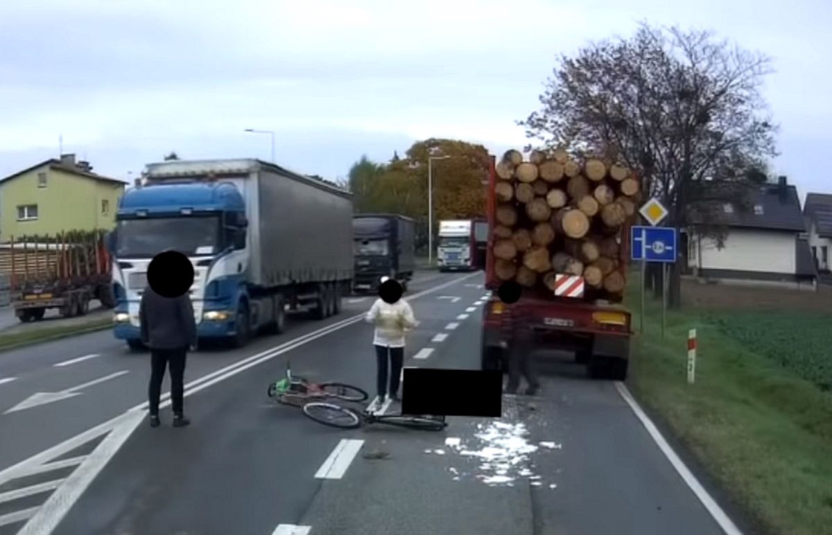 "Zabił go". Wstrząsające nagranie chwili wypadku. Rowerzysta był bez szans