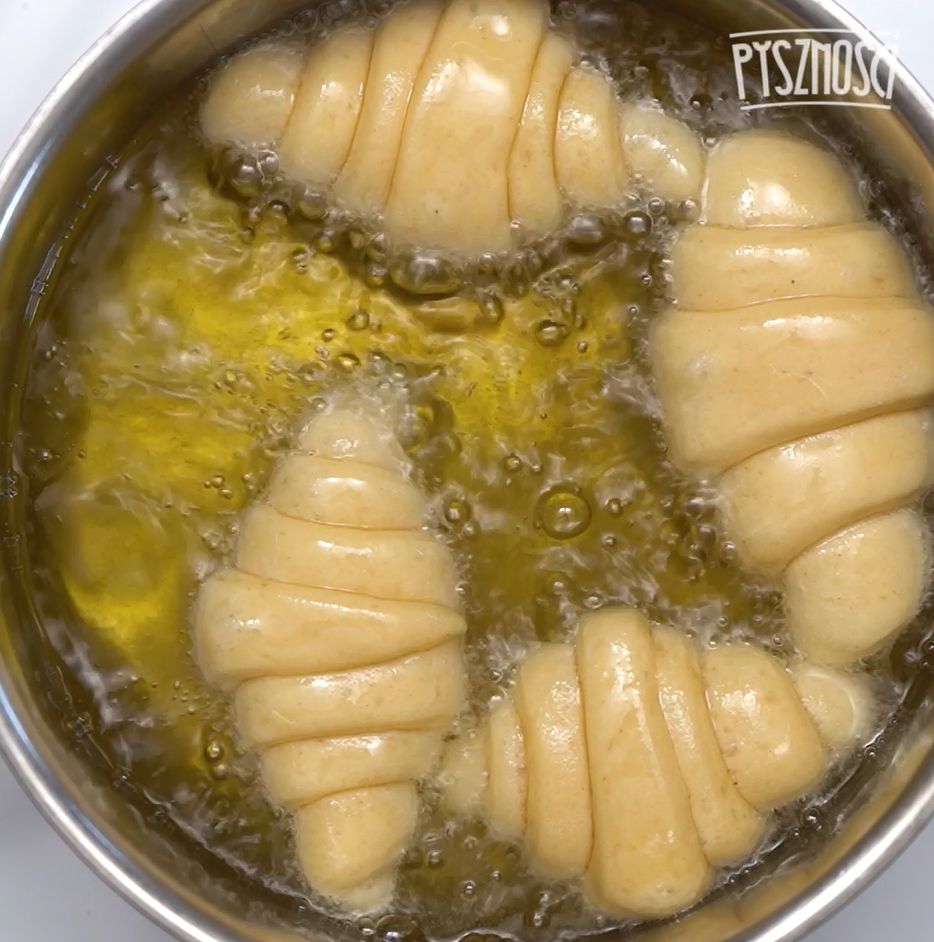 Frying croissants- Delicacies