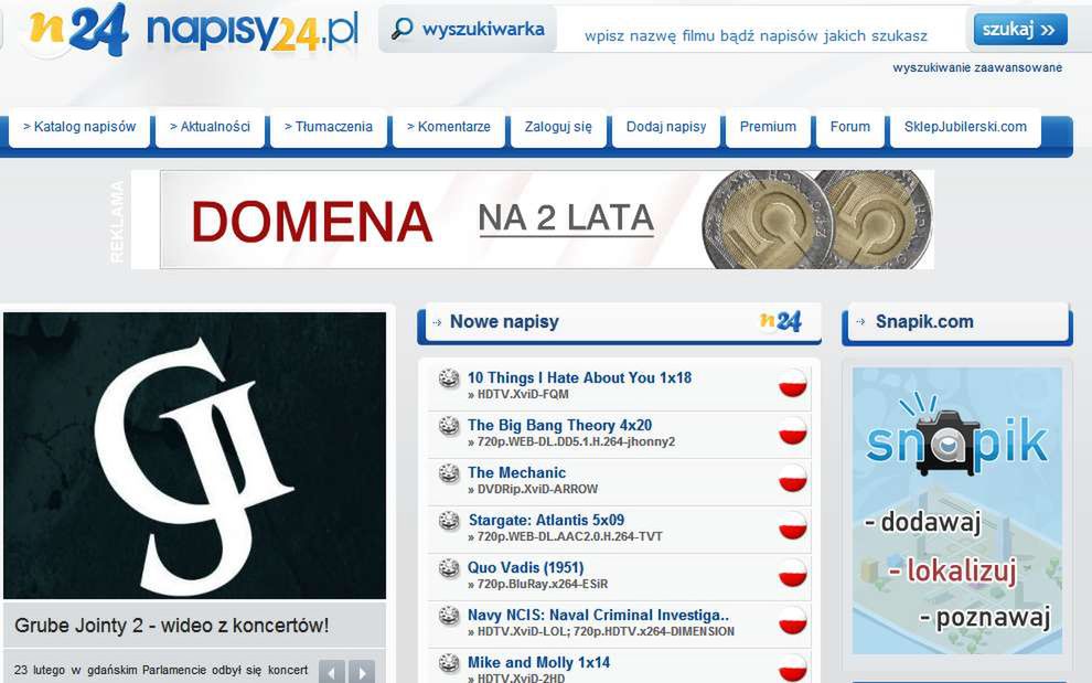 Znany serwis z napisami wystawiony na Allegro 2