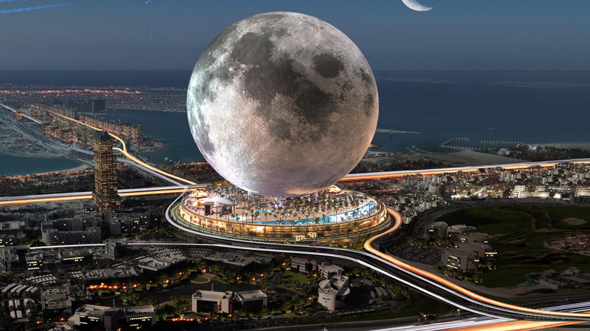 Wizualizacja projektu Moon - luksusowych resortów odtwarzających warunki na Księżycu