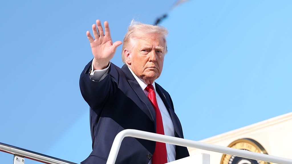President Trump Departs Washington Enroute To Miami, Florida
JOINT BASE ANDREWS, MARYLAND - APRIL 11: U.S. President Donald Trump boards Air Force One on April 11, 2026 at Joint Base Andrews, Maryland. President Trump is traveling to Florida. (Photo by Tasos Katopodis/Getty Images)
Tasos Katopodis