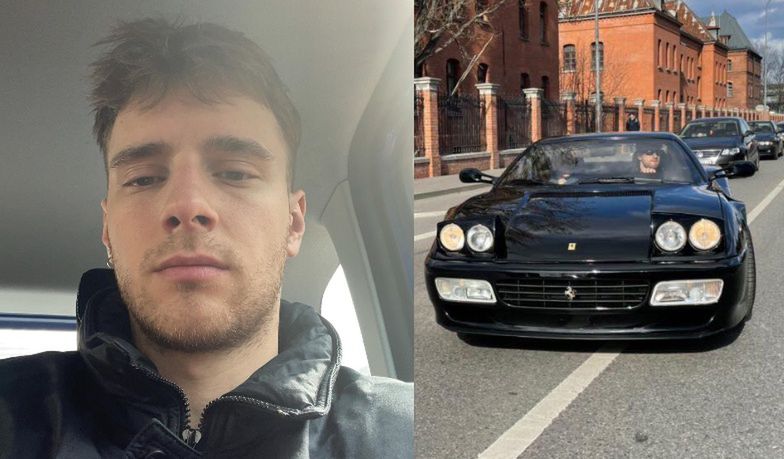 Maciej Musiał wozi się ferrari po Trójmieście