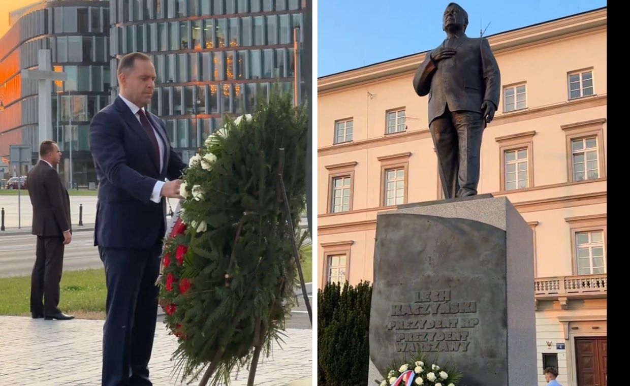 Nawrocki oddał hołd Lechowi Kaczyńskiemu. Jest nagranie