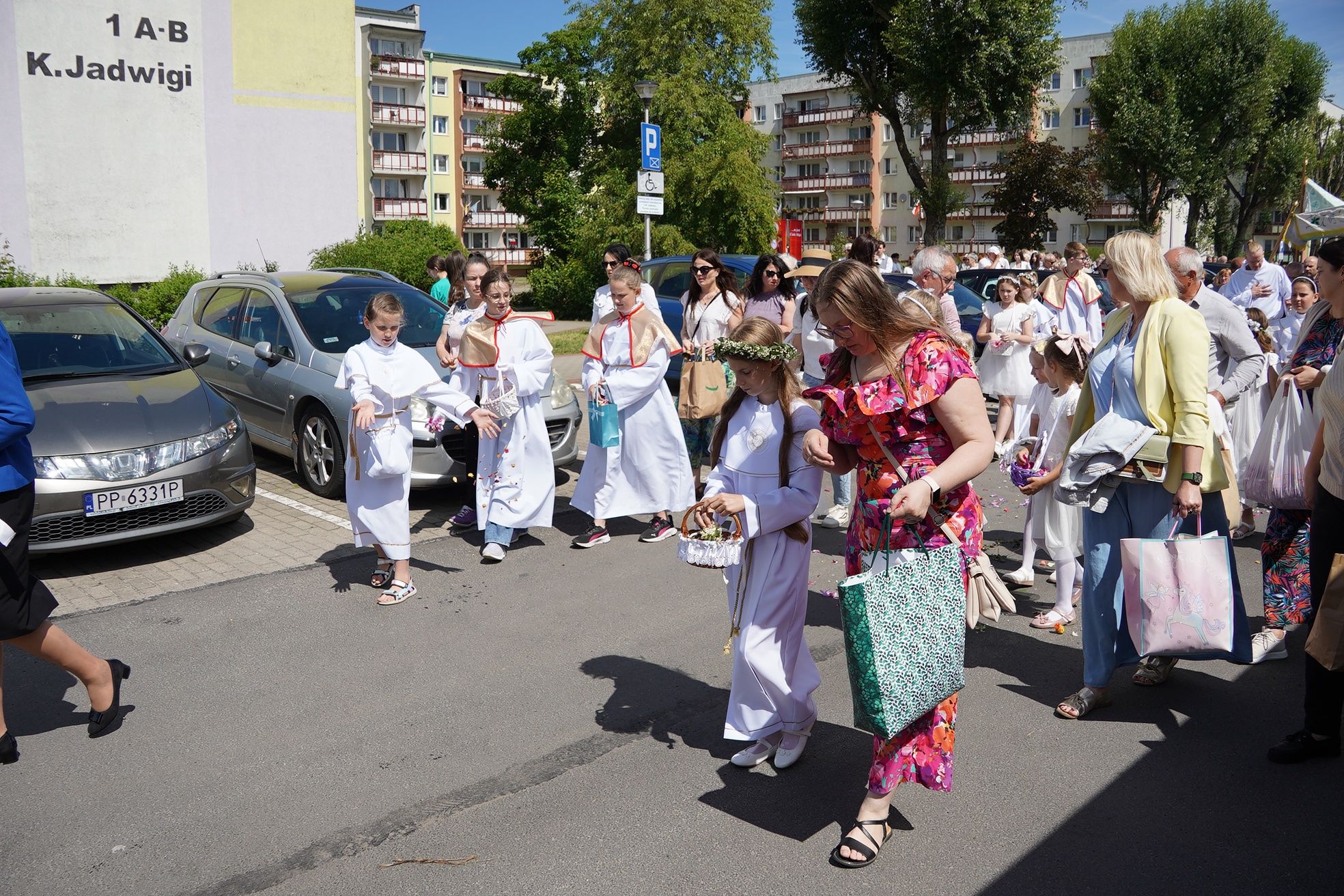Procesja Bożego Ciała w Parafii Miłosierdzia Bożego w Pile