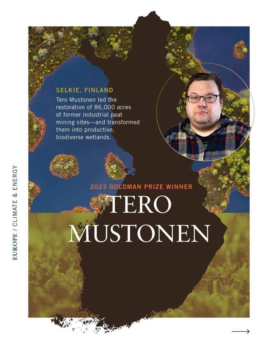 Tero Mustonen, zwcięzca "Zielonego Nobla"