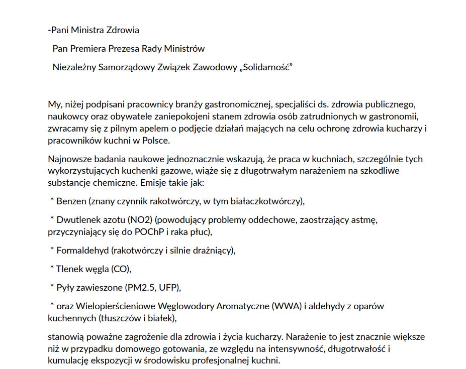 Petycja do Ministerstwa Zdrowia z dn. 2 czerwca 2025