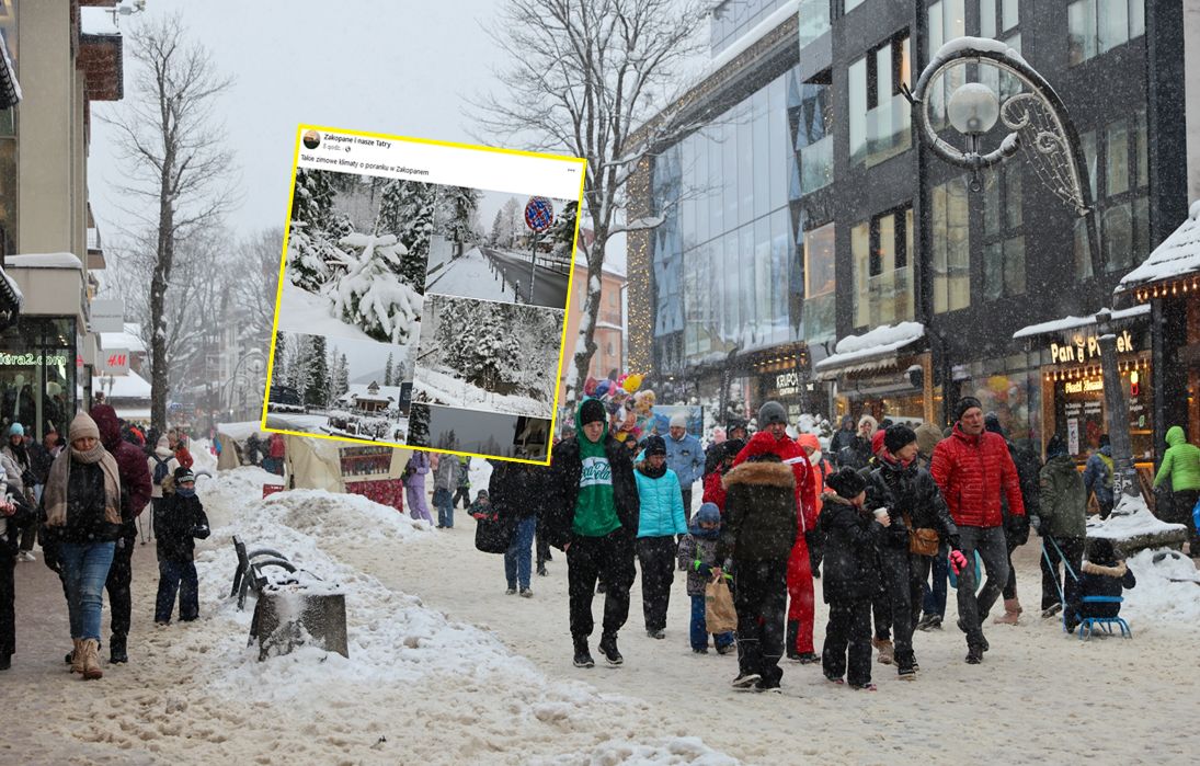 W Tatry wróciła zima. Zakopane znowu białe