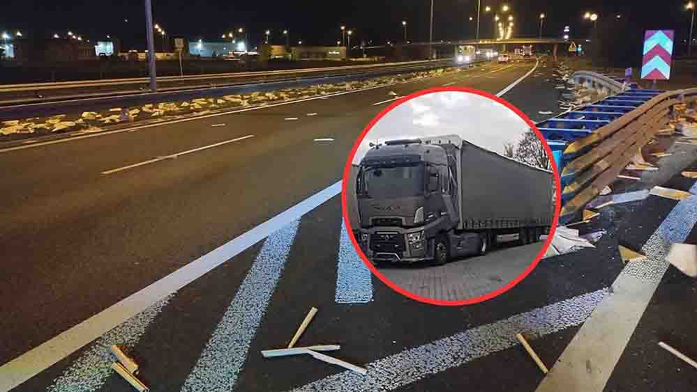 Zielona Góra: Pijany kierowca uderzył w trzy ciężarówki i busa na S3