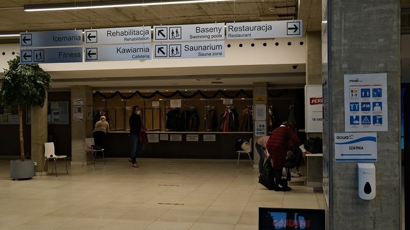 Hol obiektu Aqua Lublin