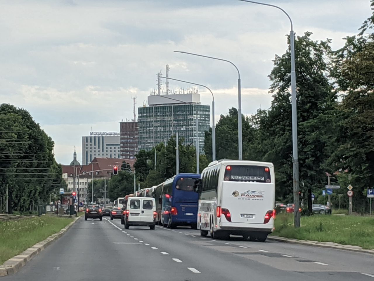 Protest przewoźników autokarowych w Gdańsku, fot. Ilona Raczyńska