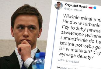 Bosak pogardliwie o dostawcy jedzenia: "Hindus w turbanie, MULTIKULTI! CO NA TO PiS?"