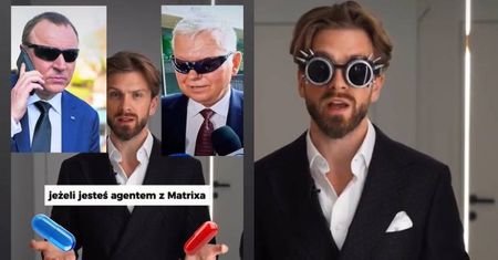 Jacek Kurski i Marek Suski w "szybkich" okularach. Ekspert modowy krytykuje: "Inspirowali się filmem "Matrix", a może WALCZĄ Z KOSMITAMI" (FOTO)