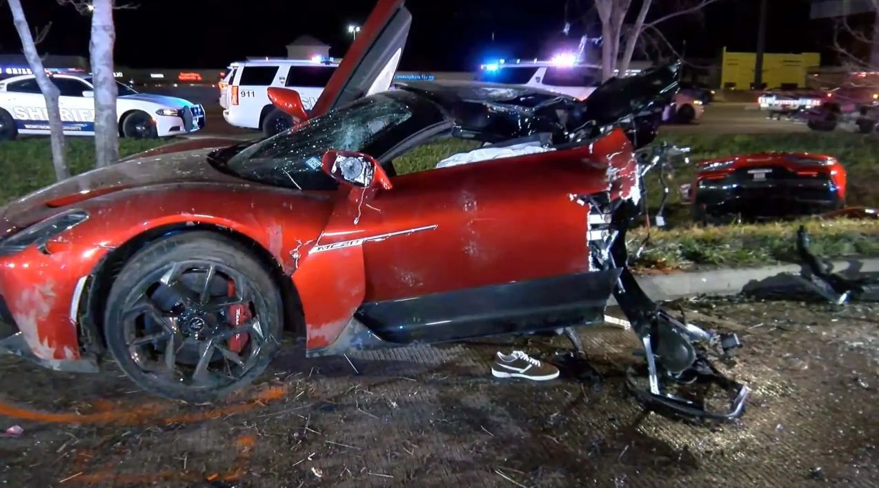 Maserati rozpadło się na pół - tragiczny wypadek w Houston