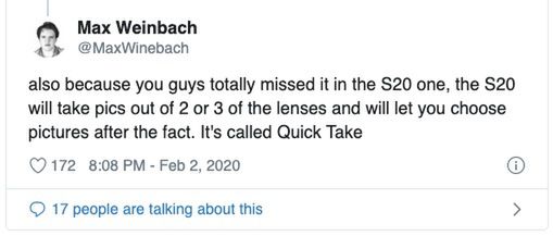 Samsung Galaxy S20 ma pozwolić zrobić zdjęcia trzema aparatami... na raz 2