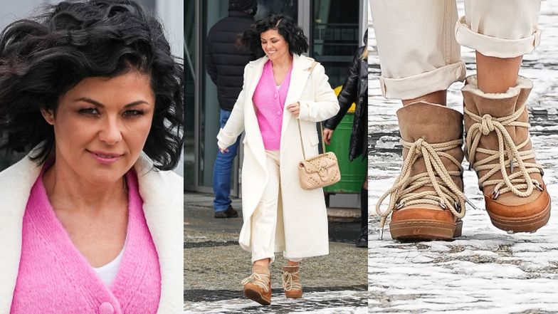 Rozchełstana Katarzyna Cichopek pod studiem "Pytania na Śniadanie"