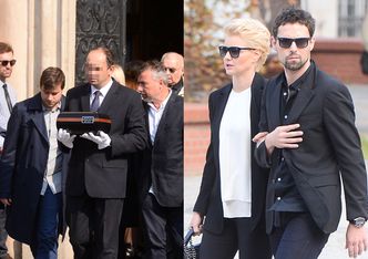 Rodzina i przyjaciele na pogrzebie Marcina Wrony
