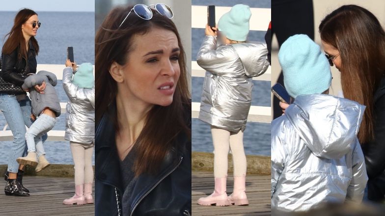 Anna Wendzikowska pozuje w obiektywie 6-letniej córki