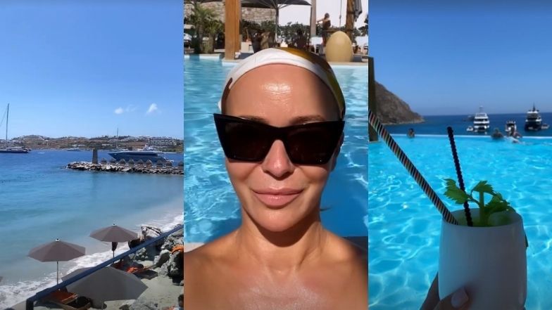 Joanna Przetakiewicz w końcu poleciała na Mykonos. Wkrótce zatańczy na stole? (ZDJĘCIA)