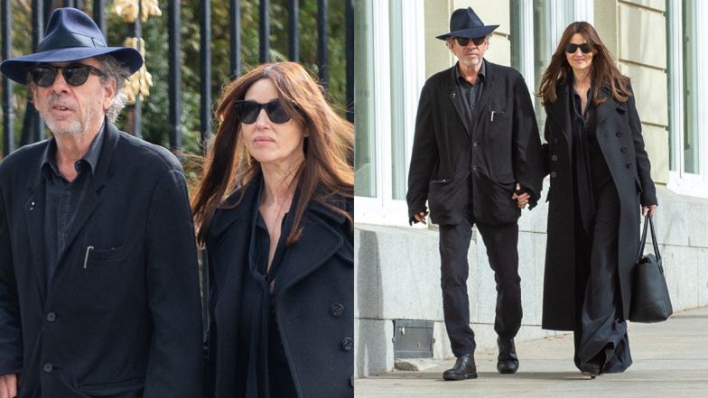 Monica Bellucci i Tim Burton SĄ PARĄ! Zakochanych PO RAZ PIERWSZY sfotografowano razem na romantycznym spacerze w Madrycie (ZDJĘCIA)