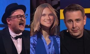 Internauci zarzucają kabareciarzom szerzenie HEJTU pod fragmentem skeczu z kartonową głową Kaczorowskiej: "DNO I WODOROSTY"