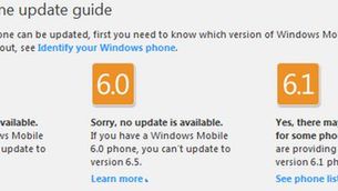 Aktualizacja do Windows Mobile 6.5 nie dla wszystkich 1