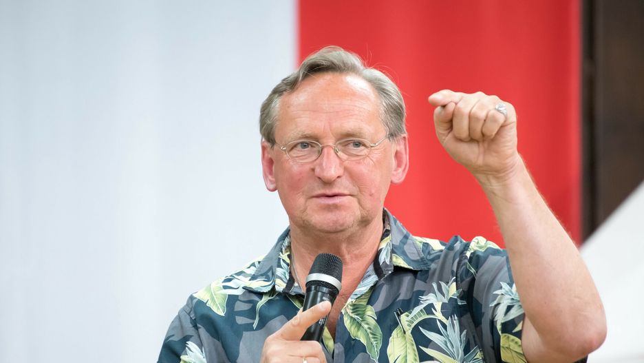 Spotkanie z Wojciechem Cejrowskim w Gda?sku06.08.2021 Gdansk Historyczna Sala BHP Spotkanie Z Wojciechem Cejrowskim o historii Od Zwiazku Walki i Sabotazu do Ciemnogrodu zorganizowane przez IPN Gdansk  Fot. Wojciech Strozyk/REPORTER
N/z: Wojciech CejrowskiWojciech Strozyk/REPORTER