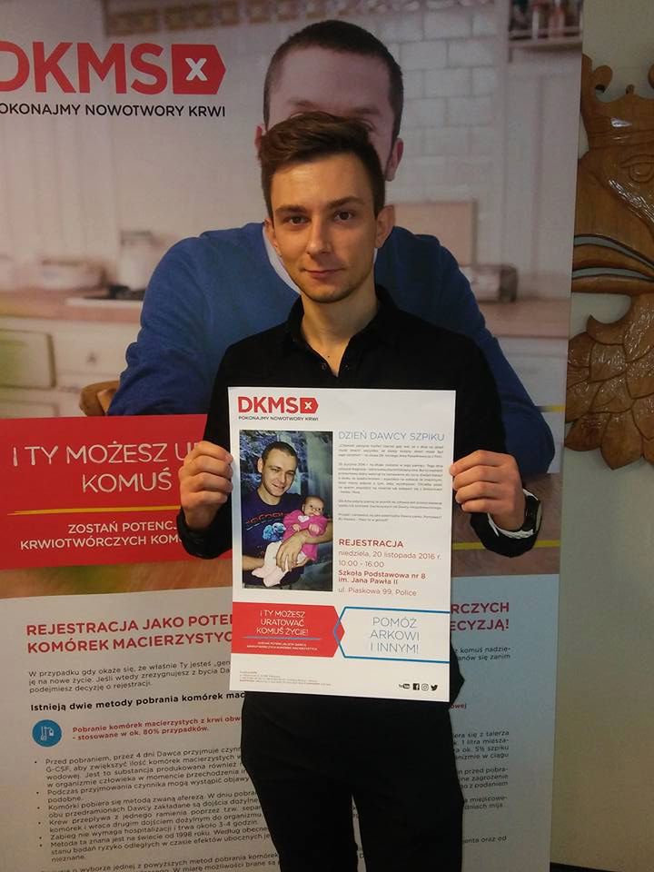 Mateusz jest jednym z wielu dawców komórek macierzystych, którzy uratowali komuś życie
