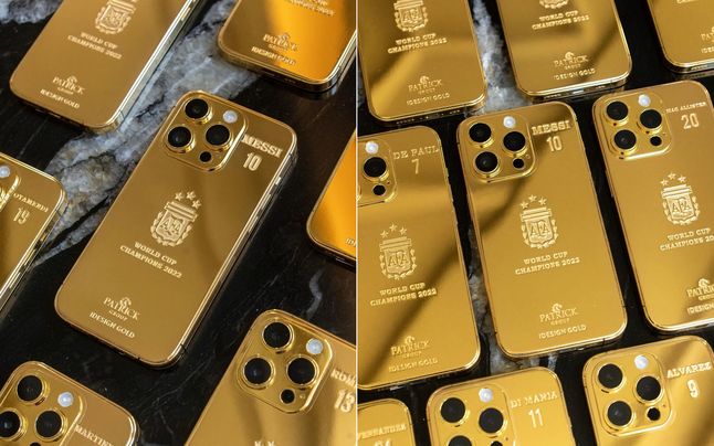Złote iPhone'y dla argentyńskich piłkarzy