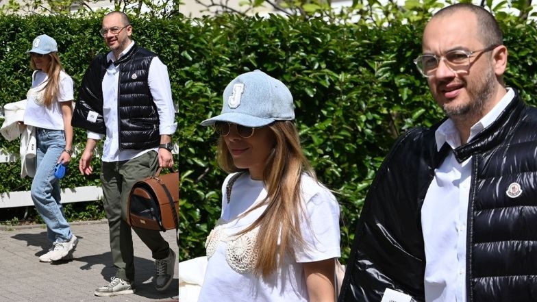 Ewa Chodakowska spaceruje z mężem, psem i Rolexem na nadgarstku