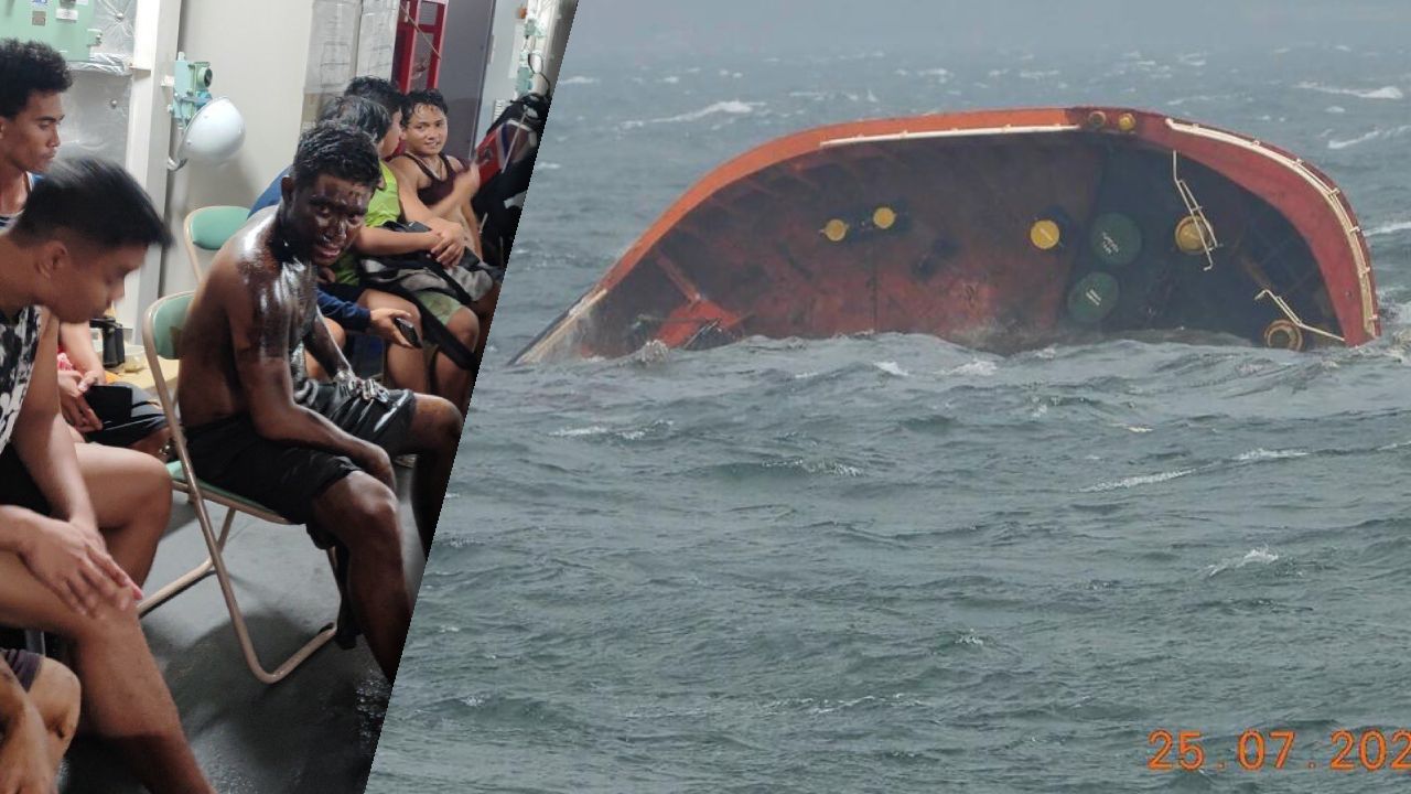 A Filipino tanker sank off the coast of Manila.