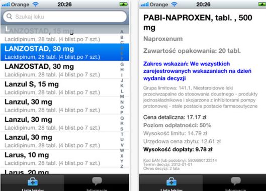 Leki refundowane na iPhone’a