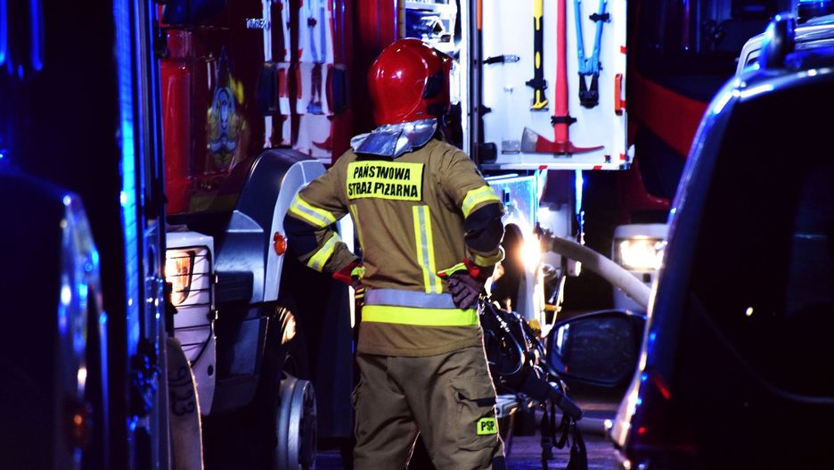 Pożar domu na Wielbarku w Malborku