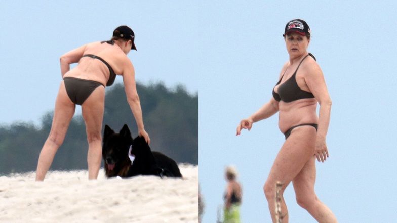 Wodne figle Grażyny Szapołowskiej i jej pieska