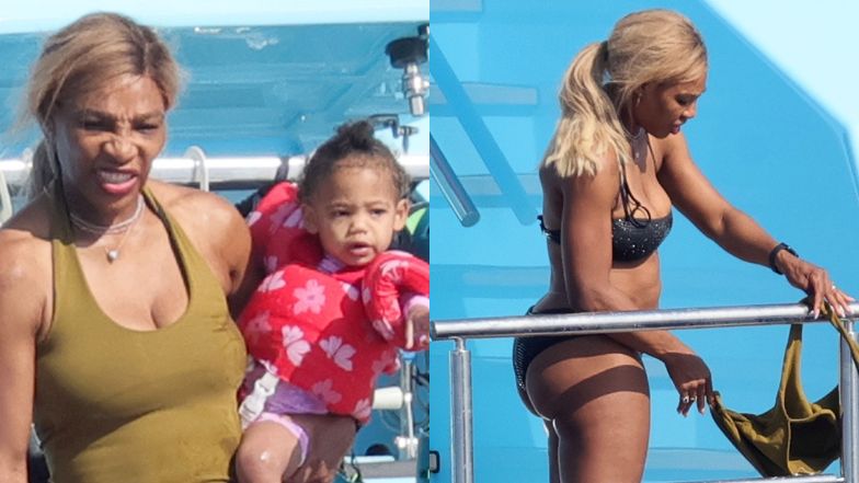 Naturalna Serena Williams wygrzewa się w bikini na jachcie